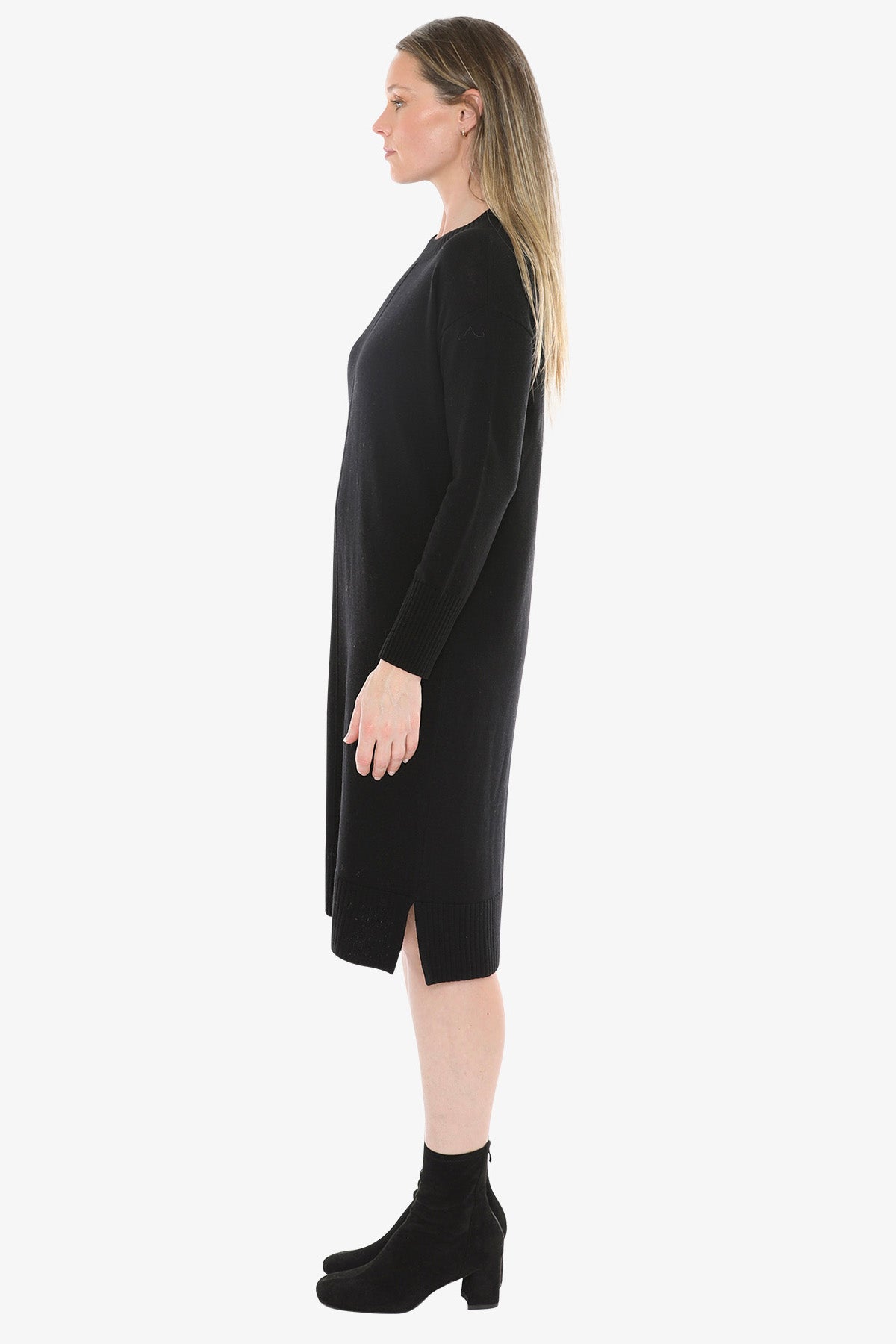 Seam Detail Dress in Black