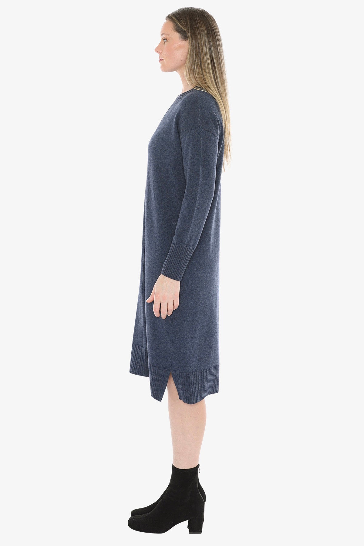 Seam Detail Dress in Indigo Marle