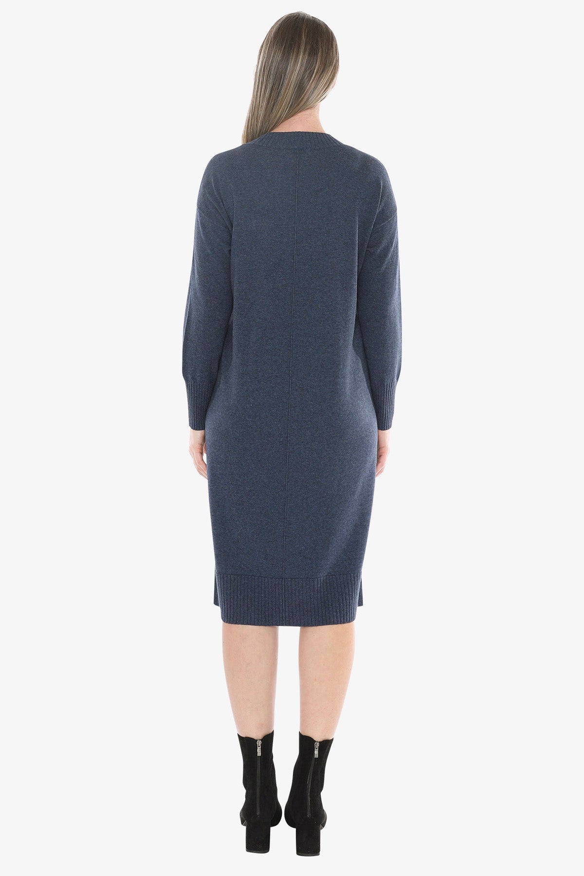 Seam Detail Dress in Indigo Marle