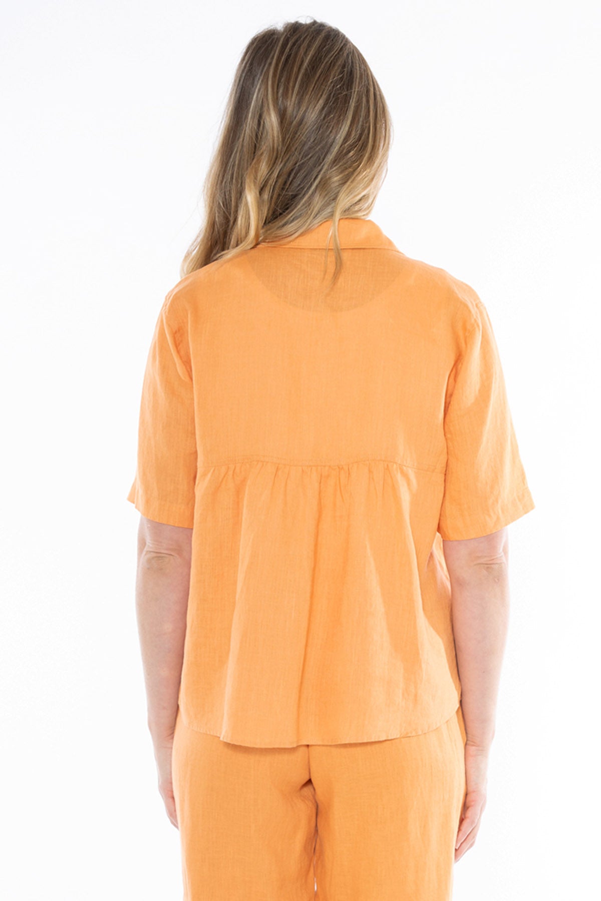 Women's Short Sleeve Shirt in Orange