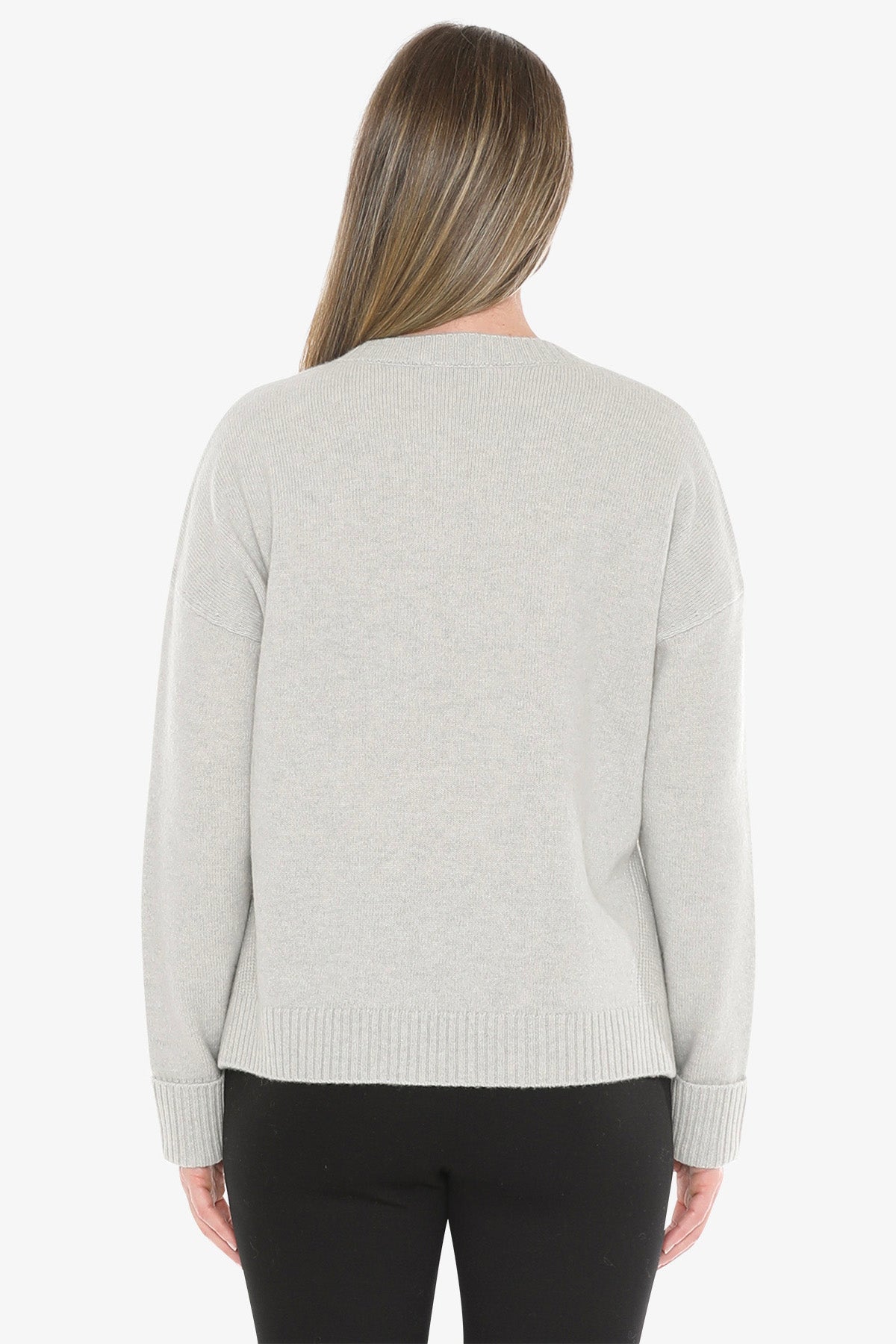 Side Detail Crew Pullover in Mist