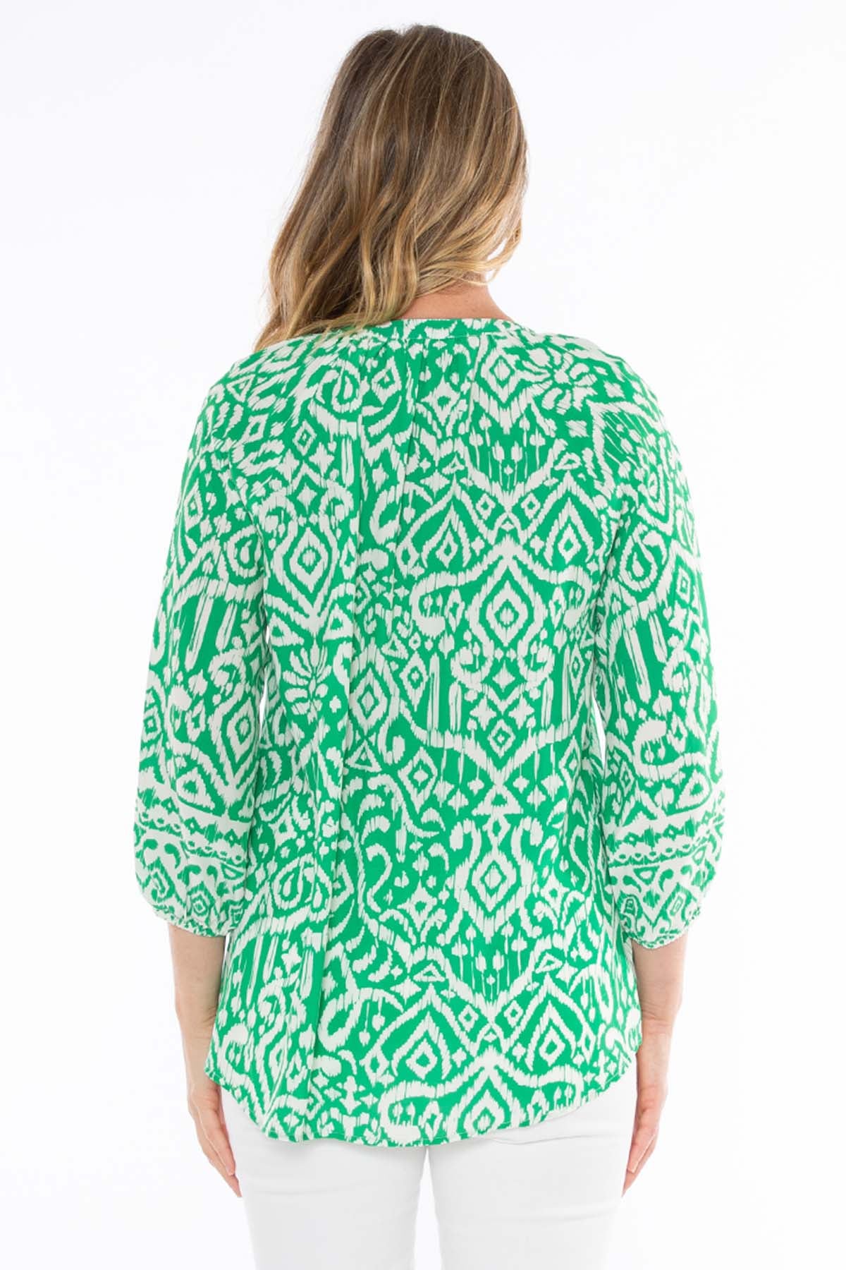 Sketch Ikat Shirt in Green