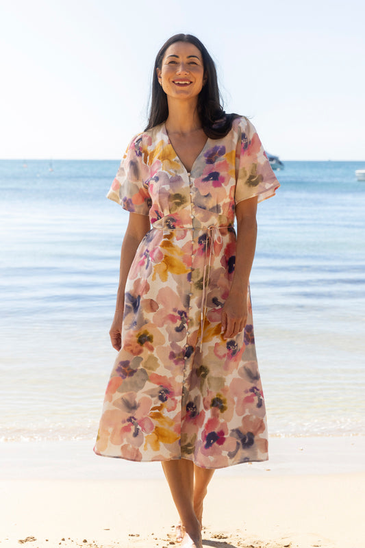 Womens Soft Blossom Dress Multicolor 596j5004a