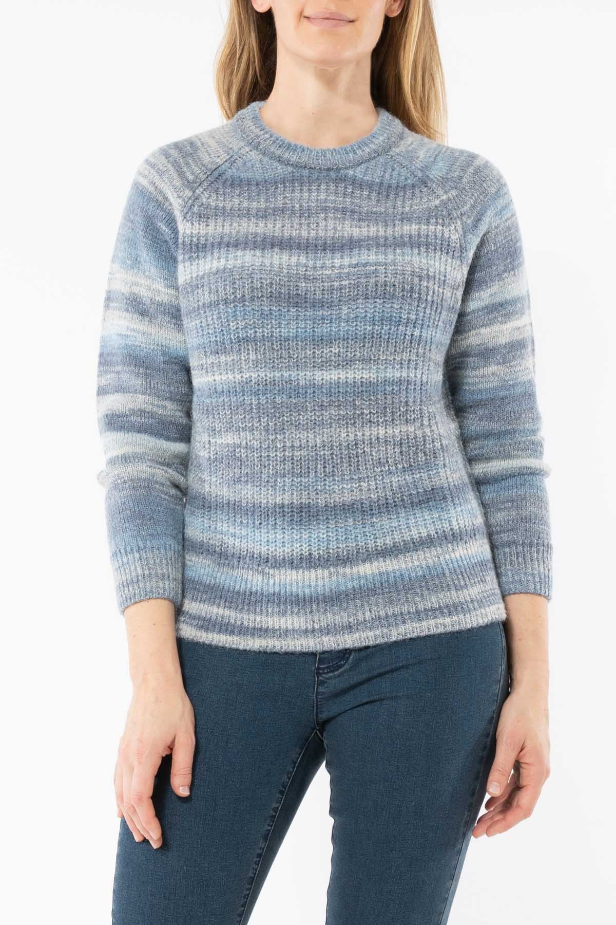 Women's Space Dye Pullover Blue - Main Image