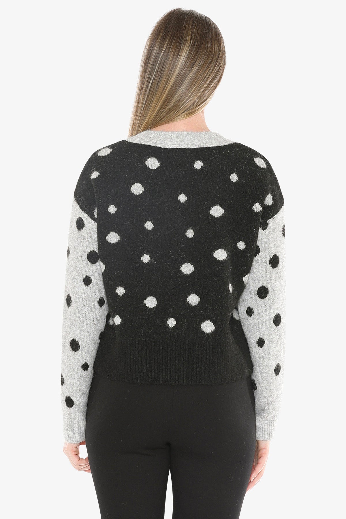 Spot Cardi in Grey/Black