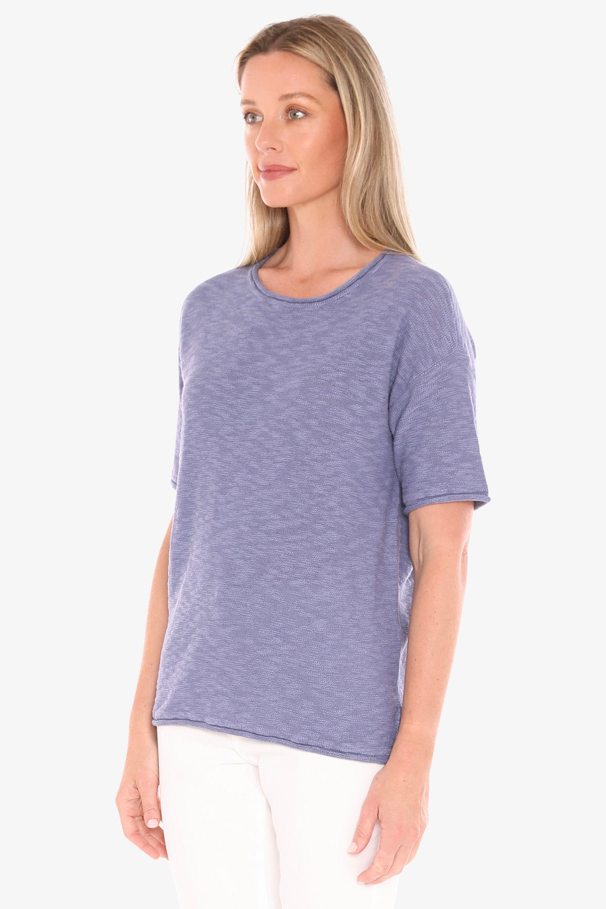 Womens Ss Knit Tee Blue 59611011a