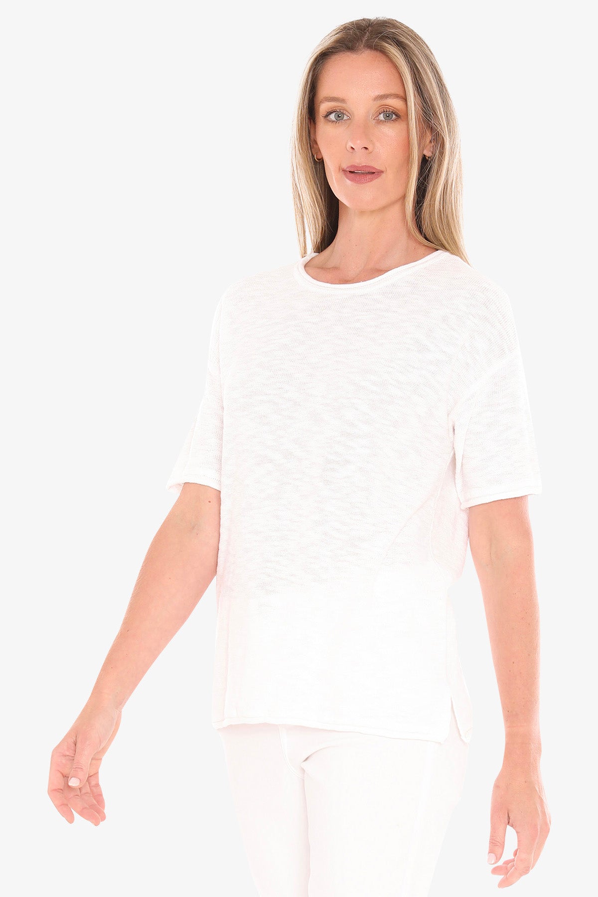 Womens Ss Knit Tee White 59611011a