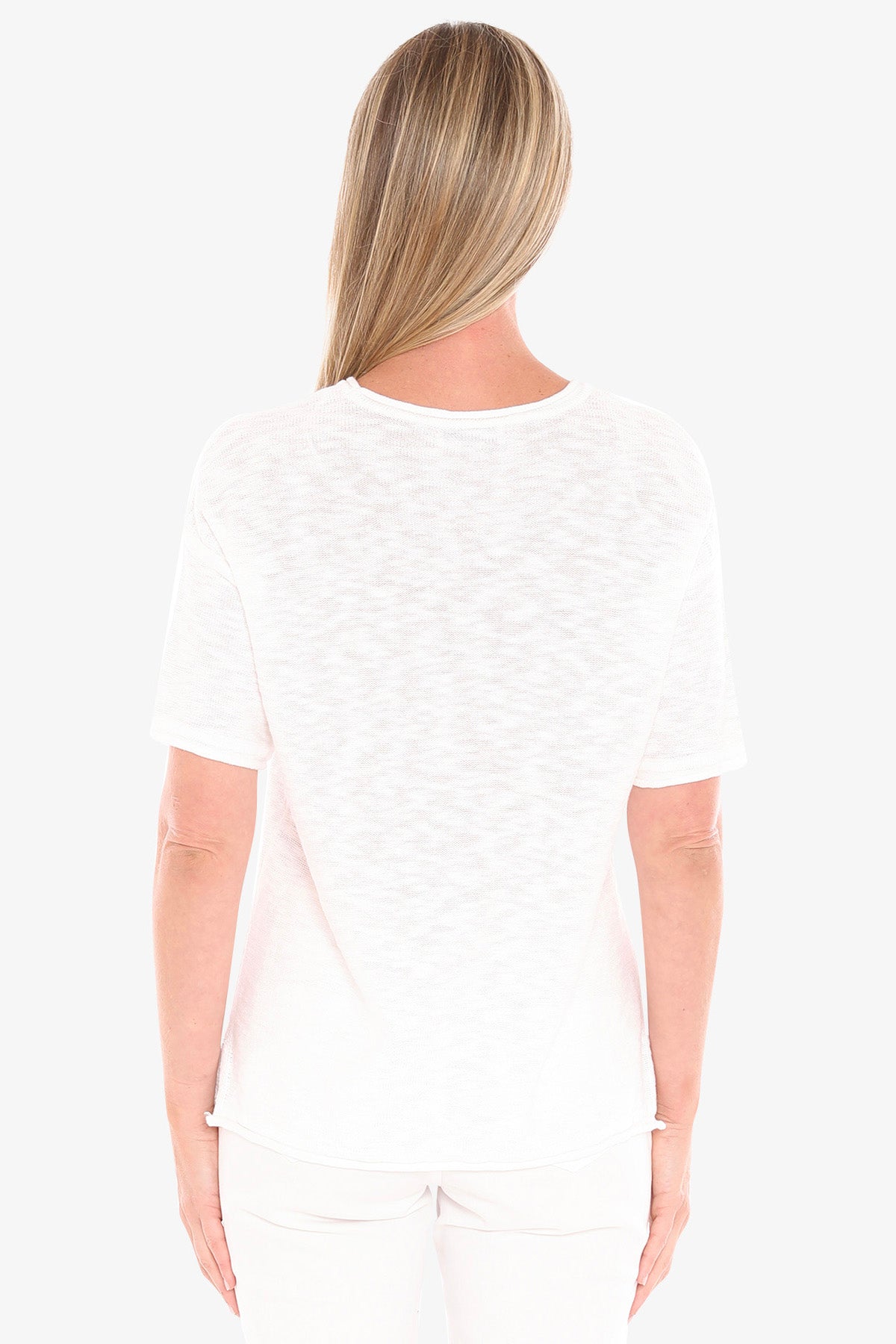 Womens Ss Knit Tee White 59611011a