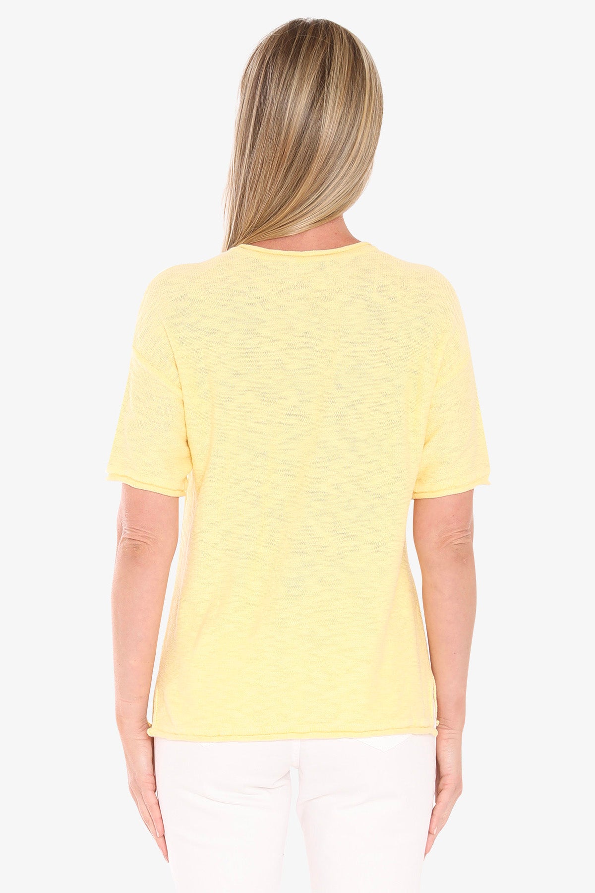 Womens Ss Knit Tee Yellow 59611011a