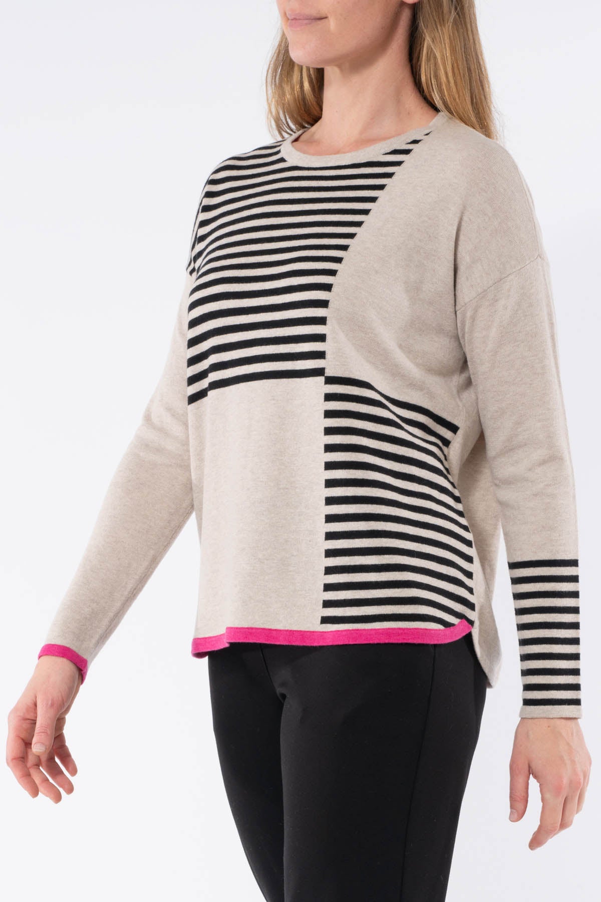 Women's Stripe Block Pullover