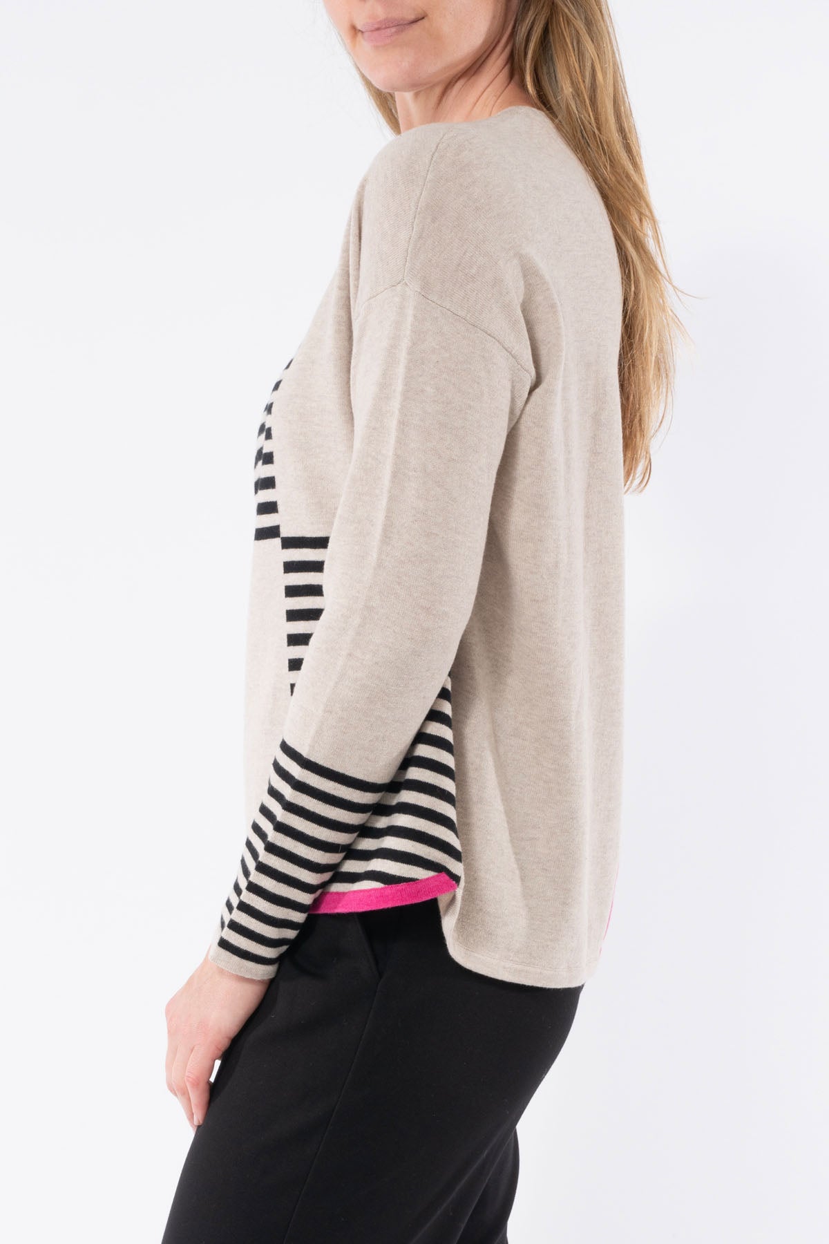 Women's Stripe Block Pullover