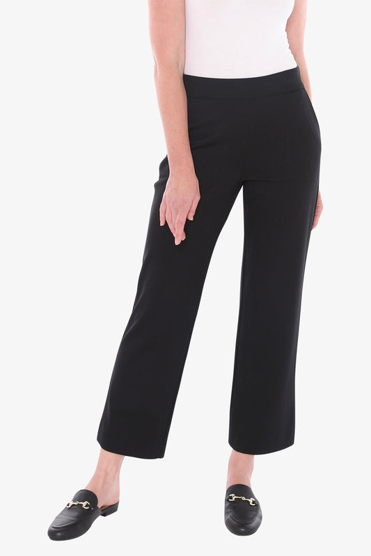 Straight Leg Ponte Pant in Black