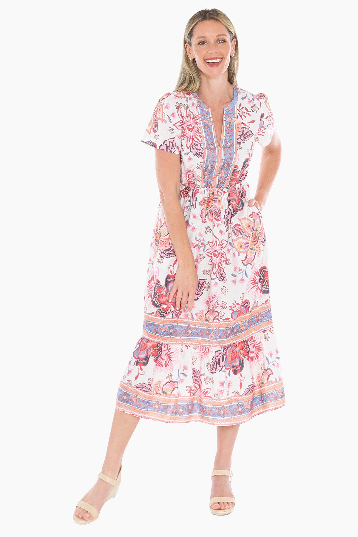 Womens Sweet Iris Dress Multicolor 596j5156a