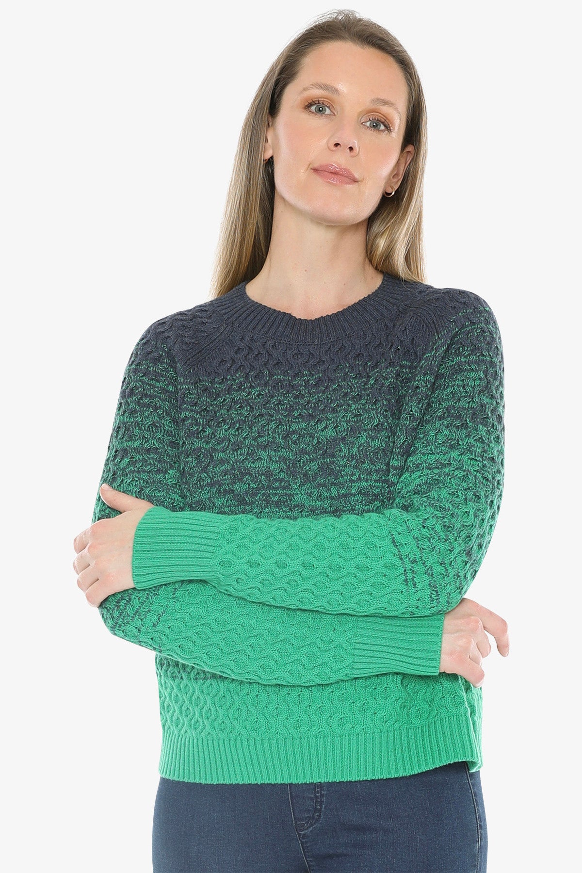 Textured Ombre Pullover in Multi