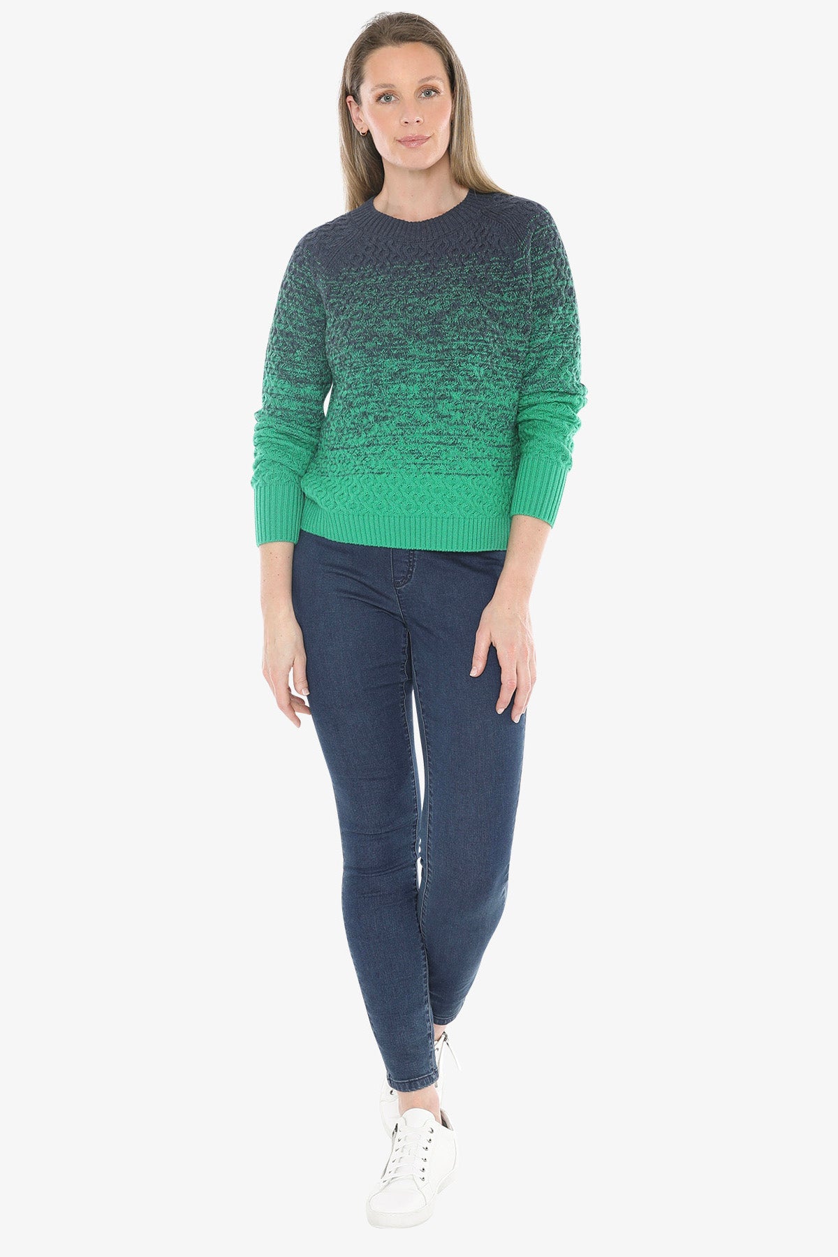 Textured Ombre Pullover in Multi