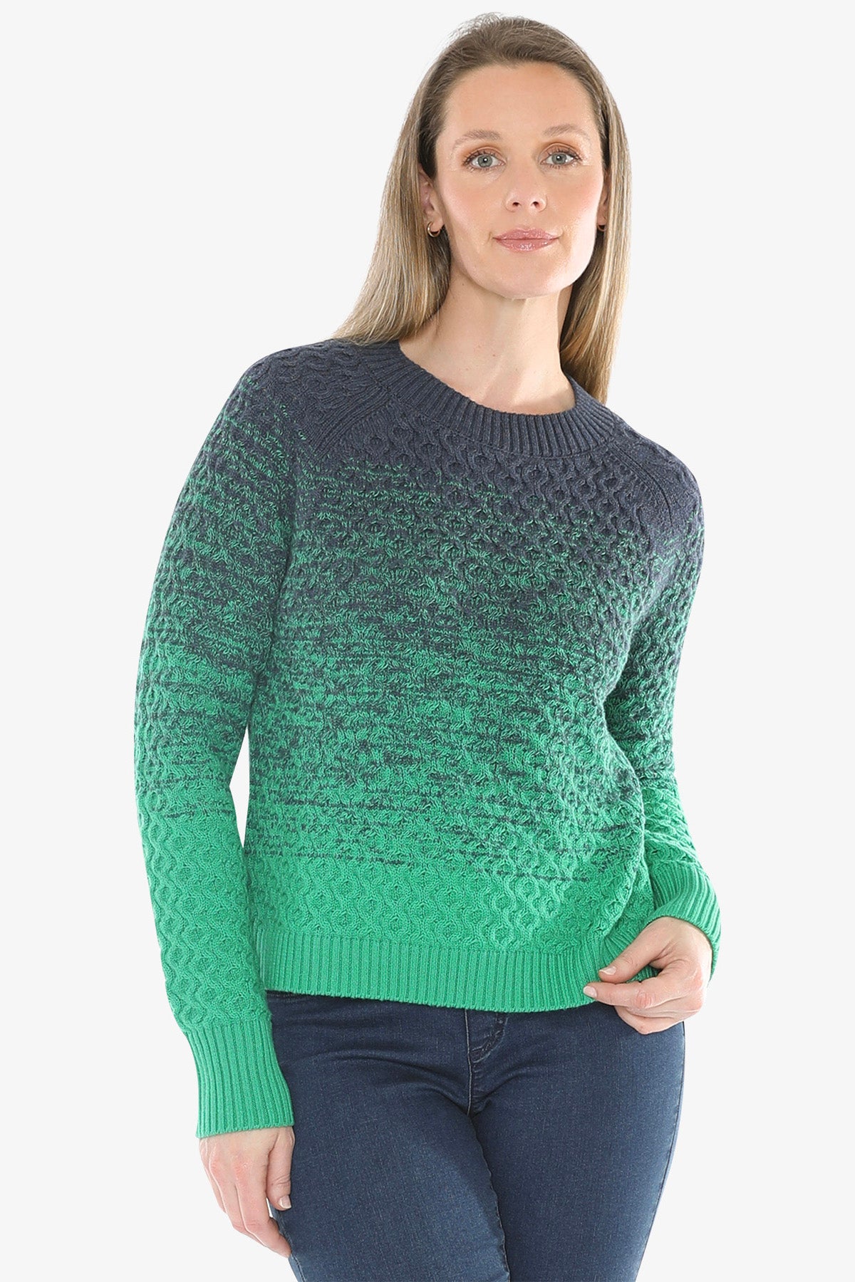 Textured Ombre Pullover in Multi