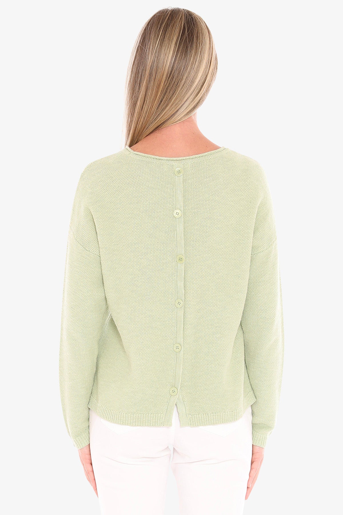 Womens Textured Pullover Green 59611007a