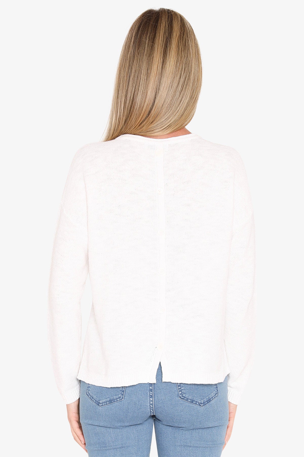 Womens Textured Pullover White 59611007a