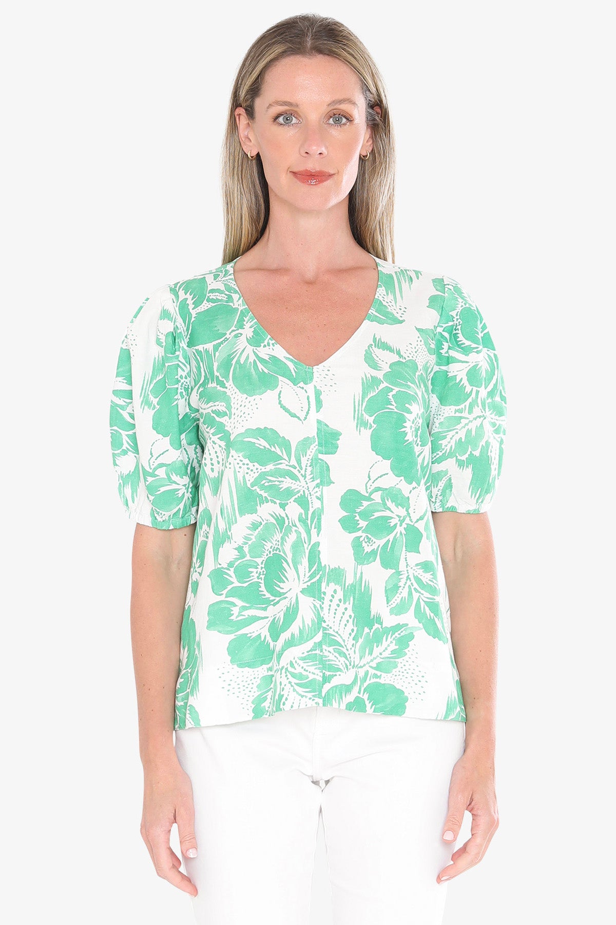 Womens Tuscan Rose Top Green 596j3176a