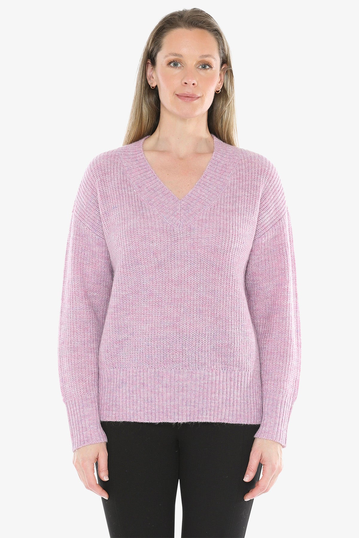V Neck Pullover in Musk