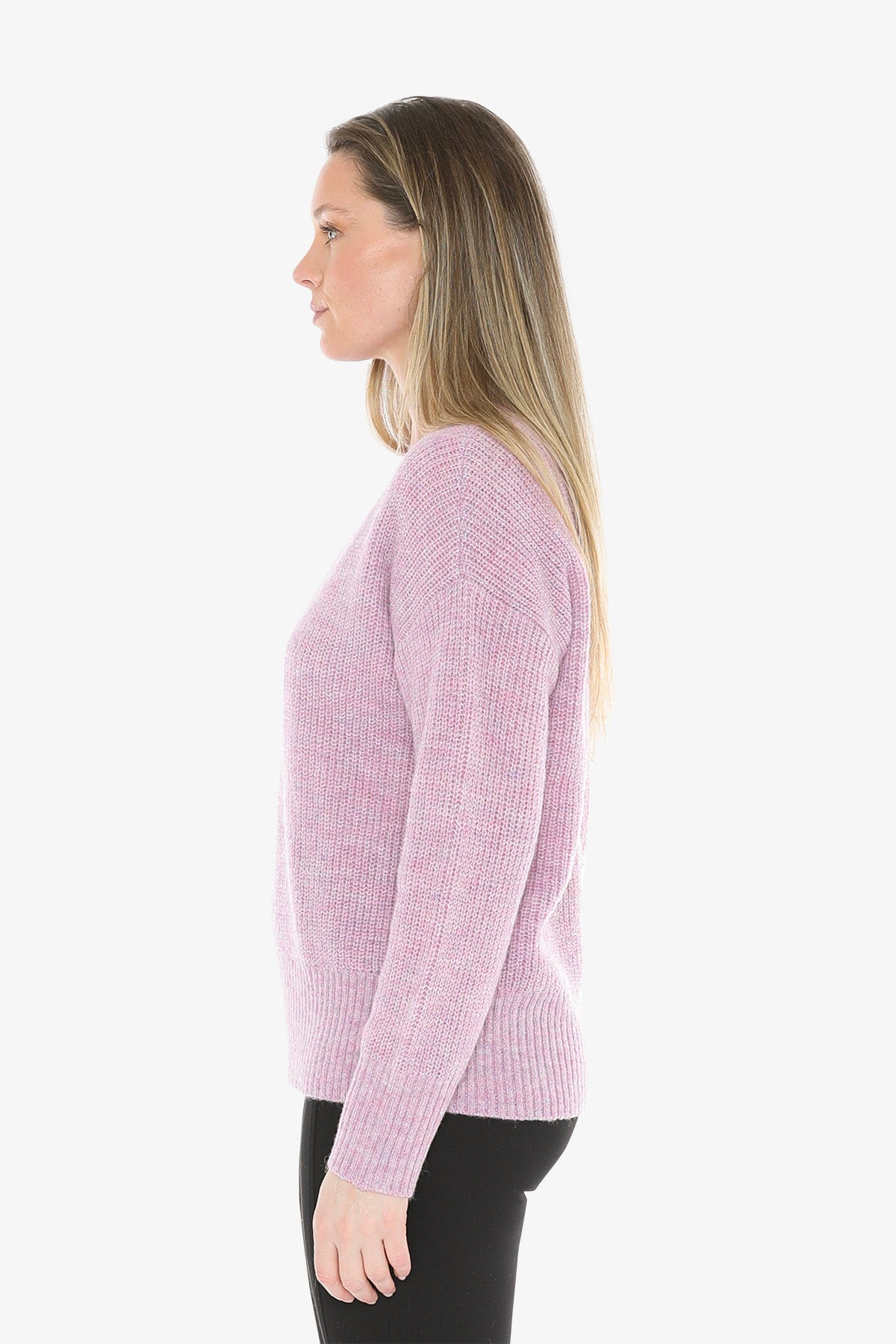 V Neck Pullover in Musk