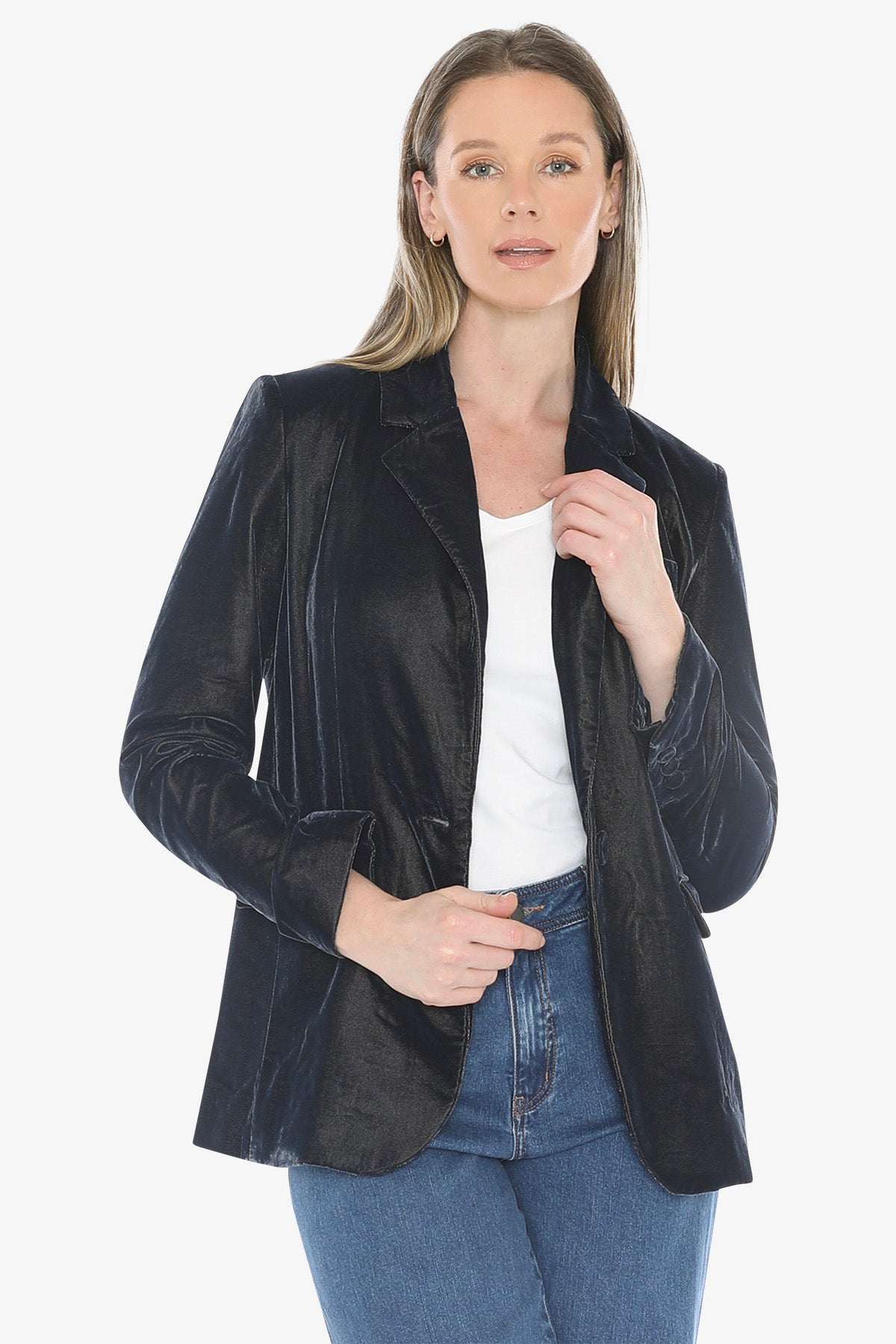 Velvet Blazer in Midnight