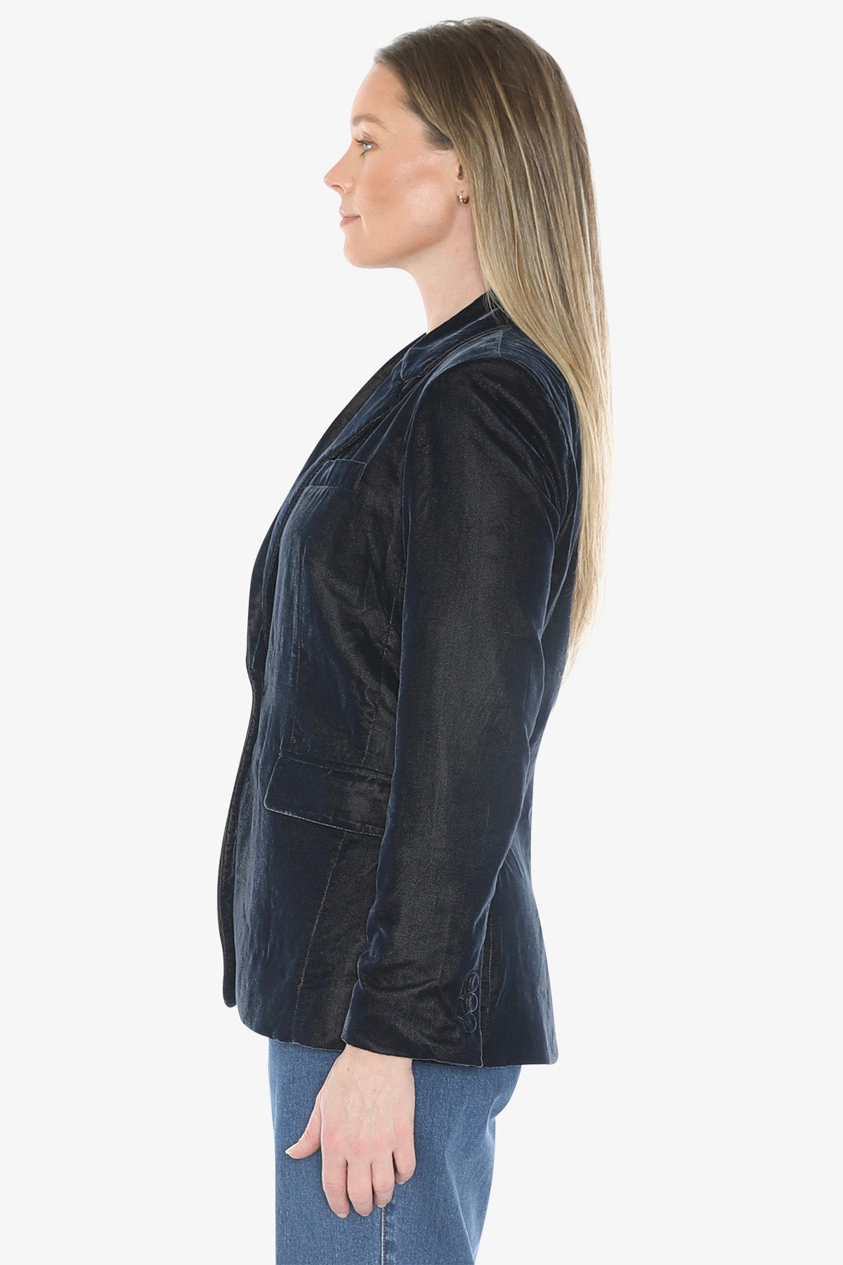 Velvet Blazer in Midnight