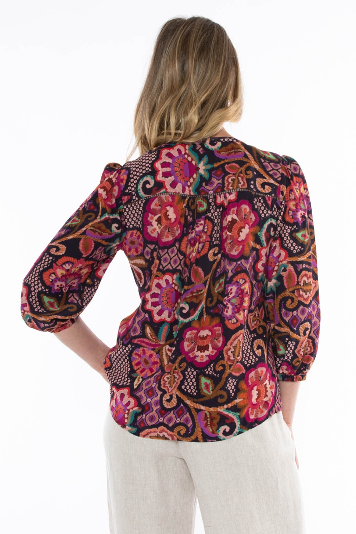 Women's Vibrant Tapestry Top in Multicolour