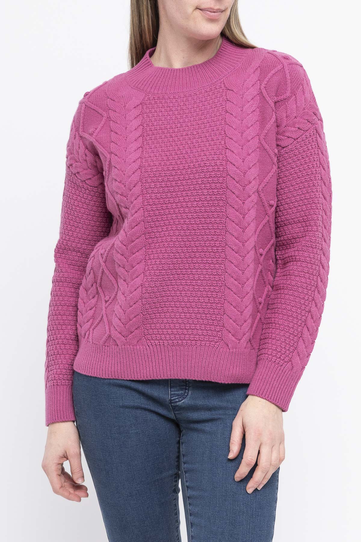 Cable Bobble Pullover Bloom