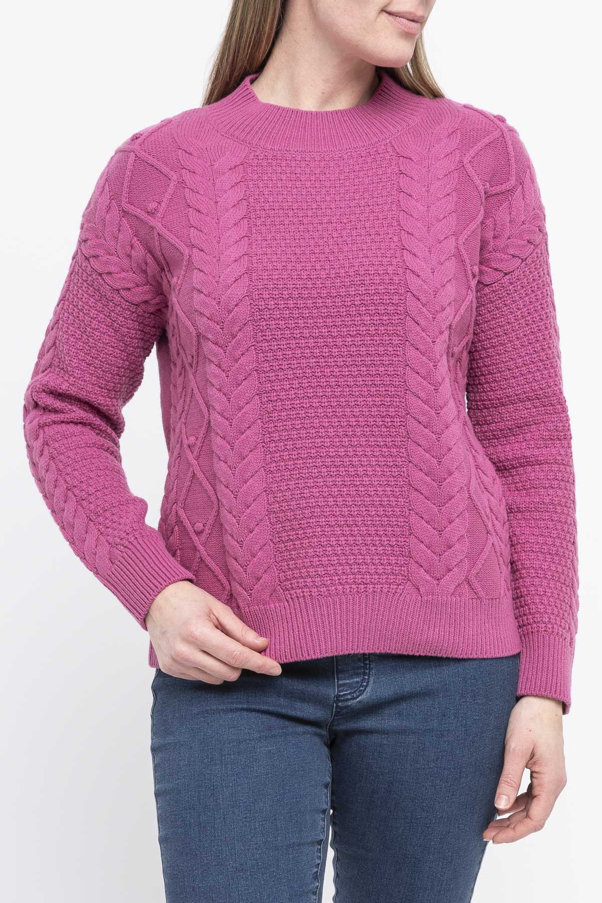 Cable Bobble Pullover Bloom