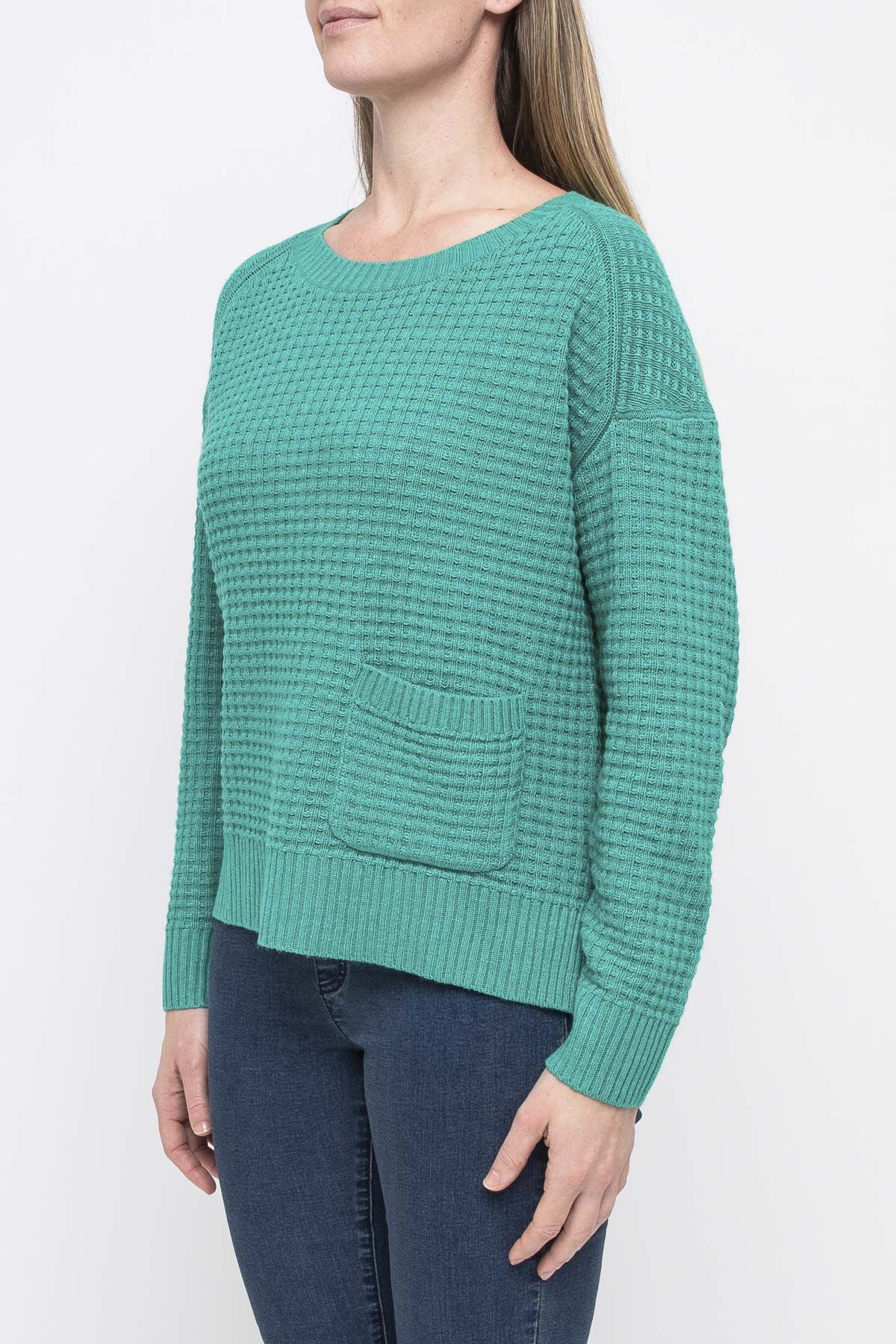 Waffle Pullover Jade