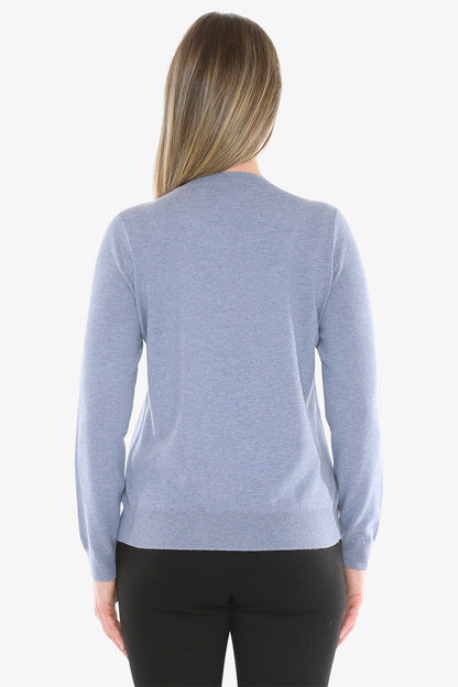 Diamante Spot Pullover in Seaside Marle