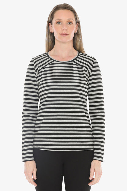 Stripe Crew in Black/Grey