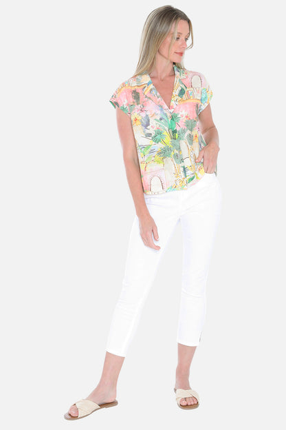 Womens Tiger Island Top Multicolor 596j3005a