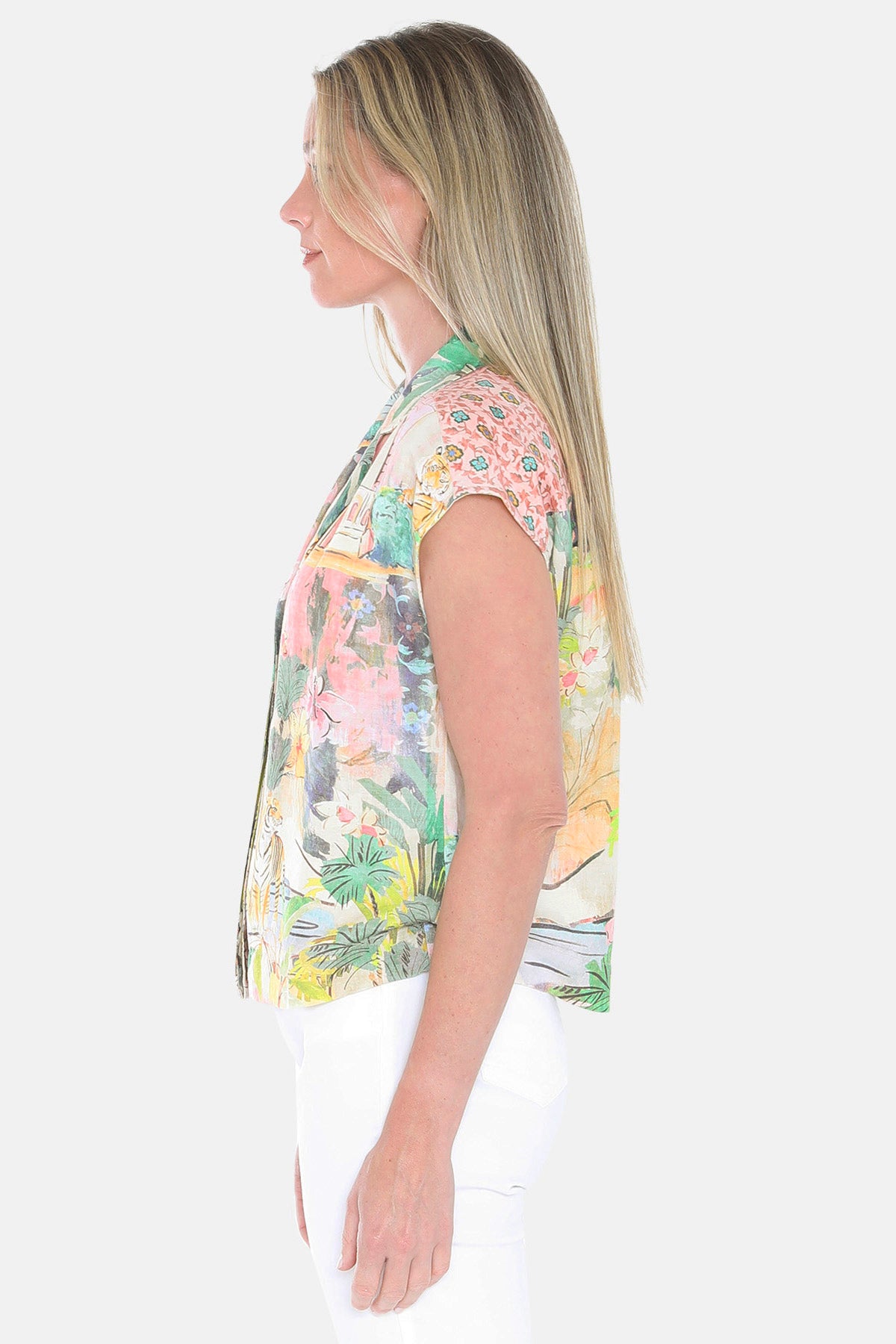 Womens Tiger Island Top Multicolor 596j3005a