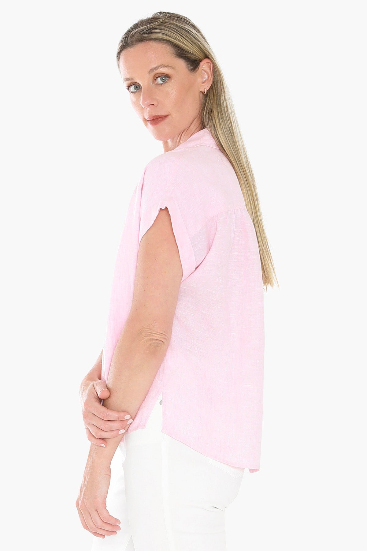 Womens Gather Ss Shirt Pink 596j3063a