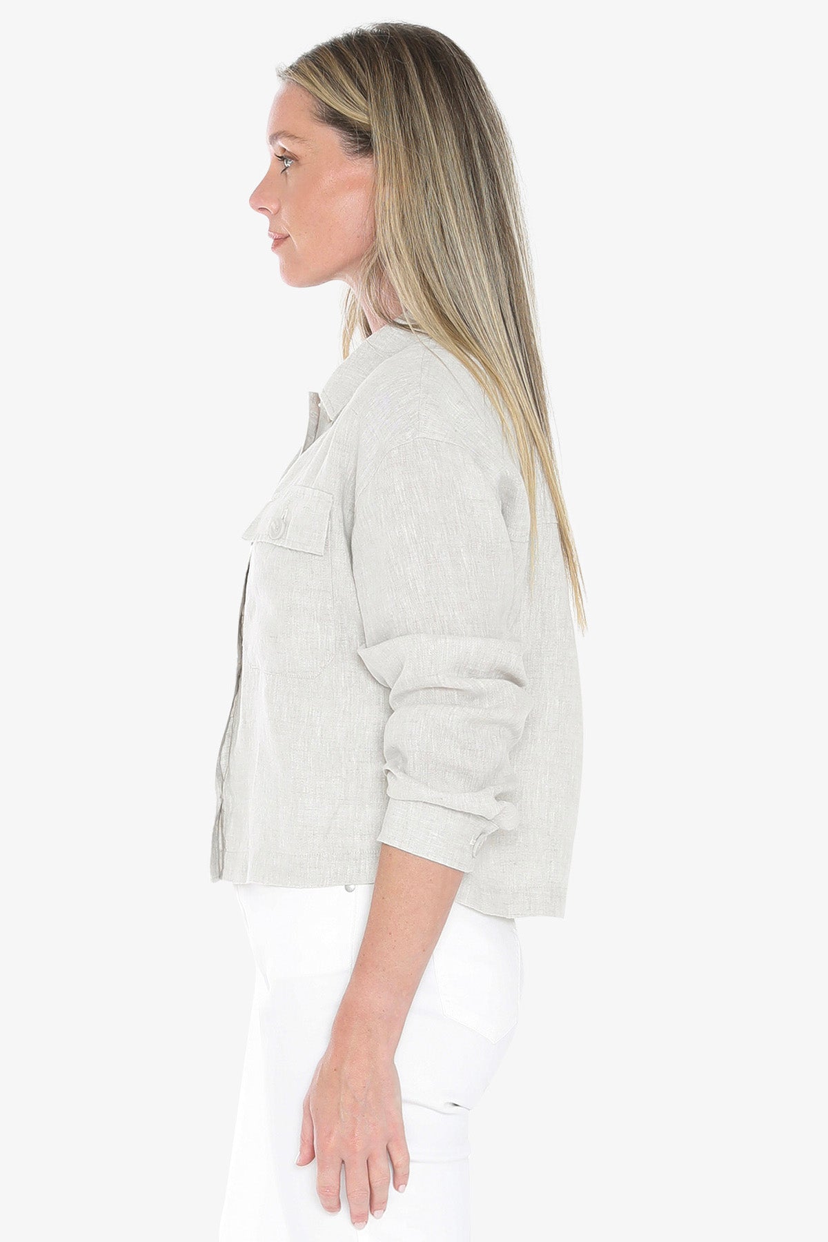 Womens Boxy Jacket Beige 596j4016a
