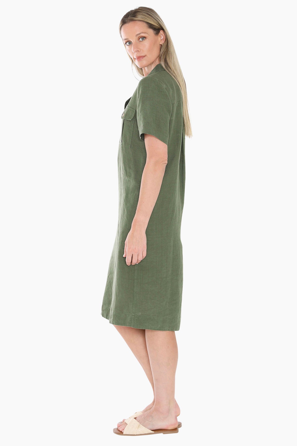 Womens 2 Pocket Dress Green 596j5132a