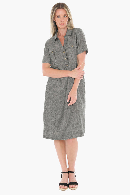 Womens 2 Pocket Dress Grey 596j5132a