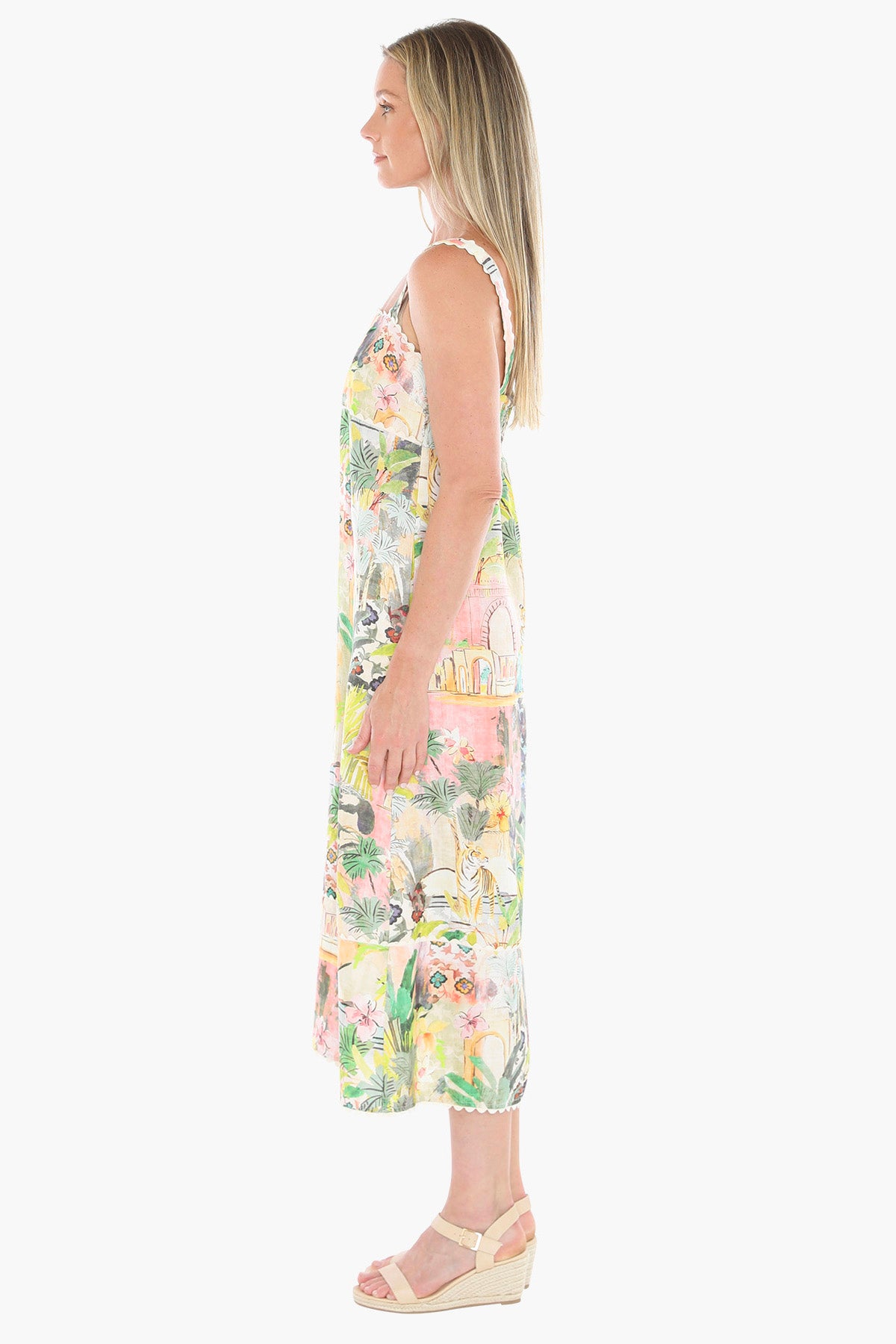 Womens Tiger Island Ric Rac Dress Multicolor 596j5159a