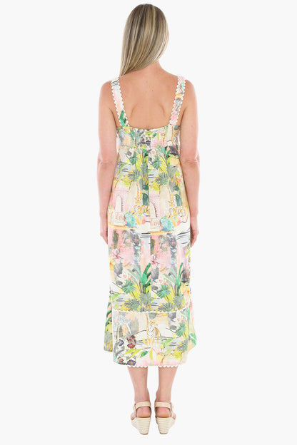 Womens Tiger Island Ric Rac Dress Multicolor 596j5159a