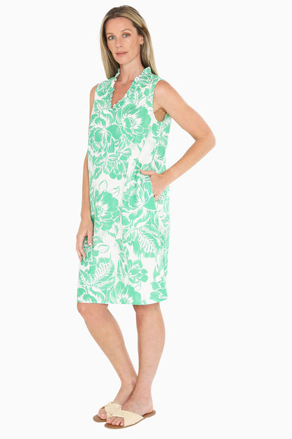Womens Tuscan Rose Dress Green 596j5169a