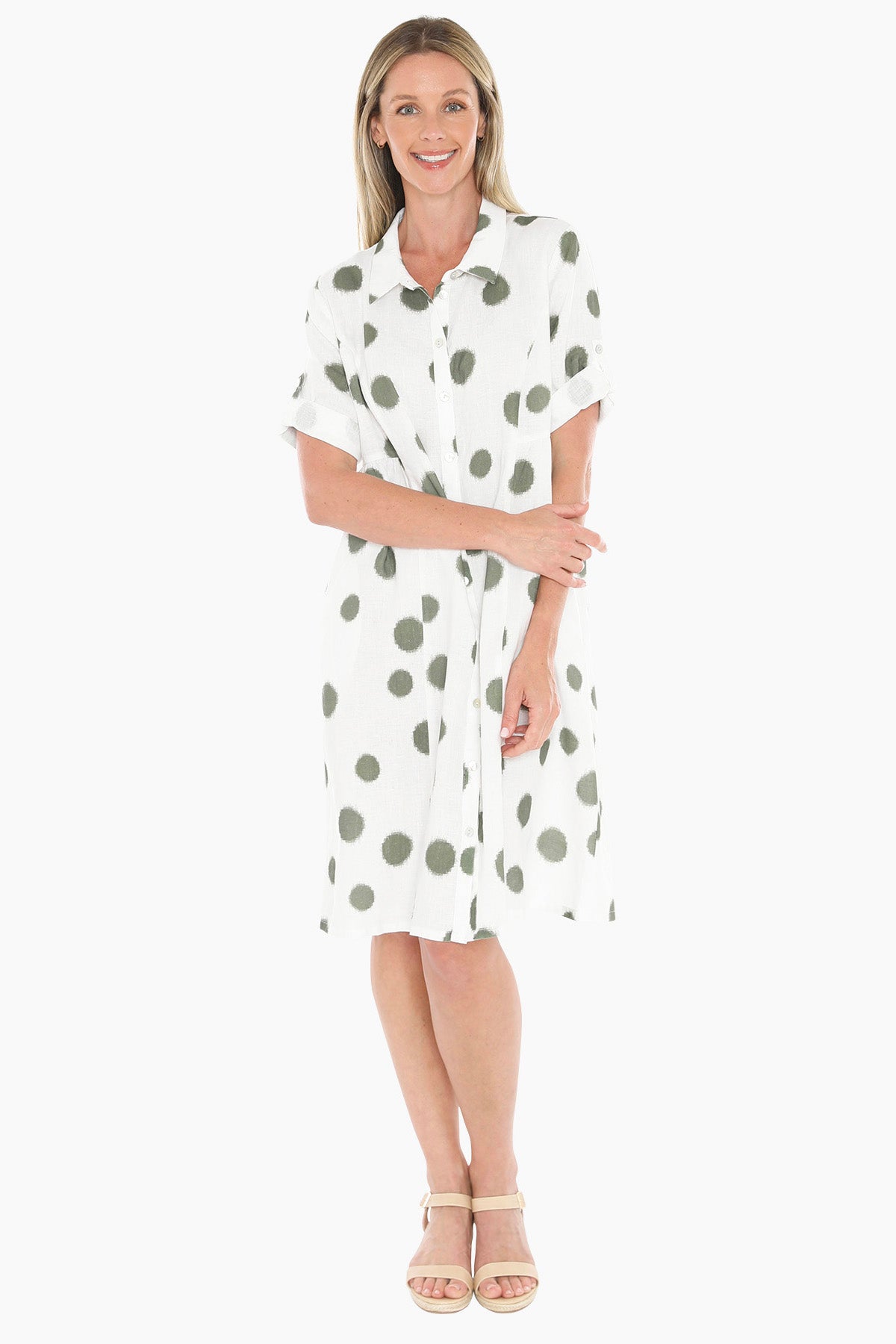 Womens Scratch Spot Dress Green 596j5188a