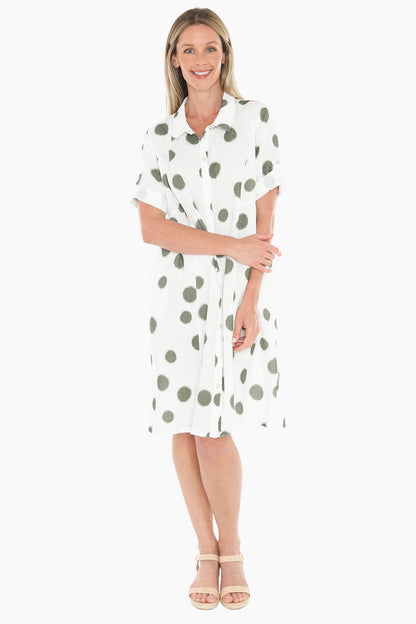 Womens Scratch Spot Dress Green 596j5188a
