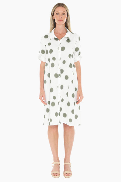 Womens Scratch Spot Dress Green 596j5188a