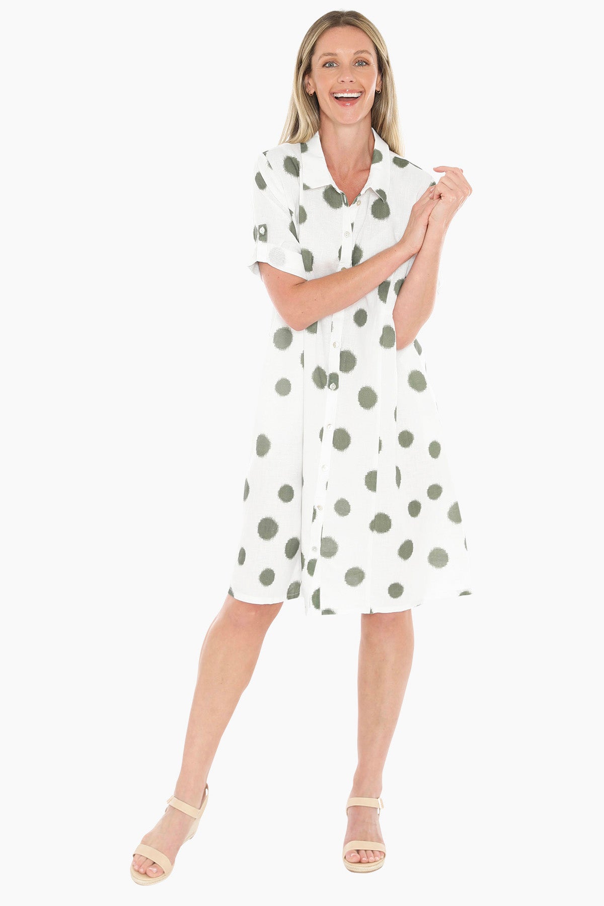 Womens Scratch Spot Dress Green 596j5188a
