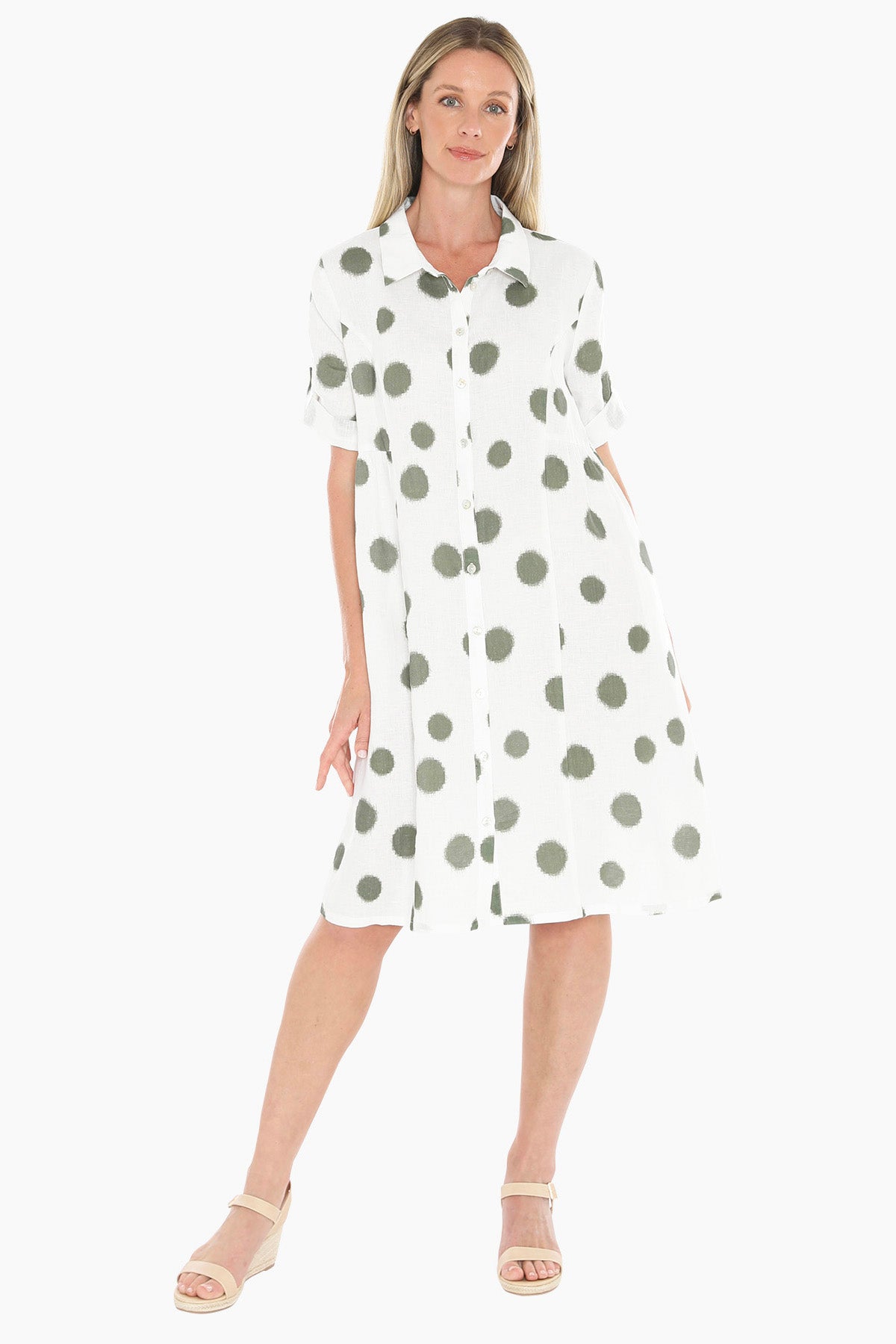 Womens Scratch Spot Dress Green 596j5188a