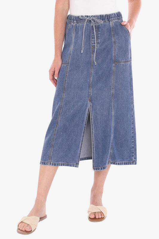 Womens Soft Denim Skirt Blue 596j6127a