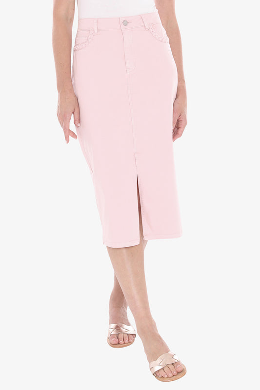 Womens Plait Pocket Skirt Pink 596j6131a