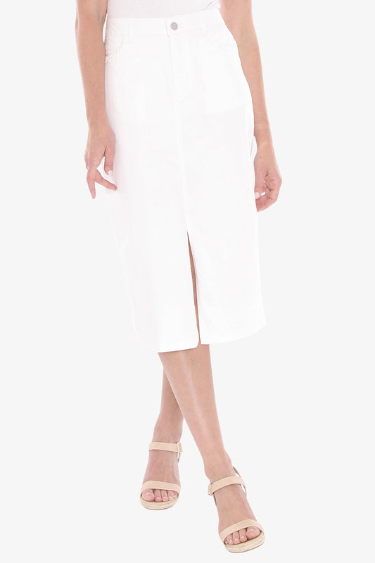 Womens Plait Pocket Skirt White 596j6131a